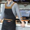 Custom Logo Waterproof and Oil-Proof Apron for Catering, Milk Tea, Coffee Shops, Baking, and Cooking
