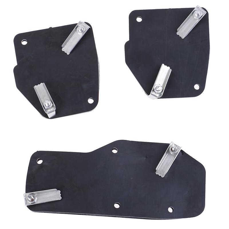 3Pcs Non Slip Manual Transmission Mt Car Truck Chrome Pedal Foot Pad Cover Rest