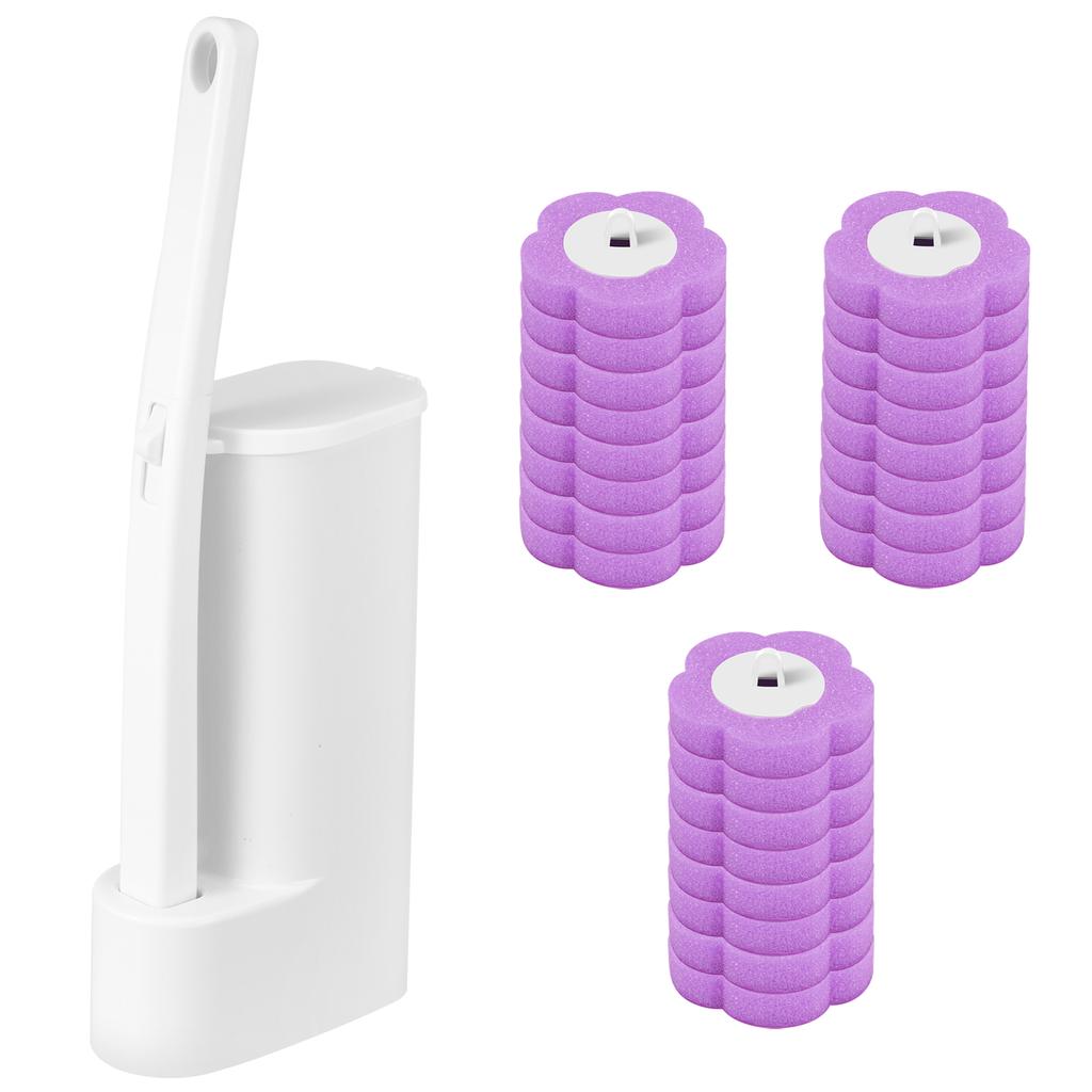 Disposable Toilet Brush Replacement Head Restroom Cleaning Brush Kit Long Handle Wc Bathroom Tool Accessories