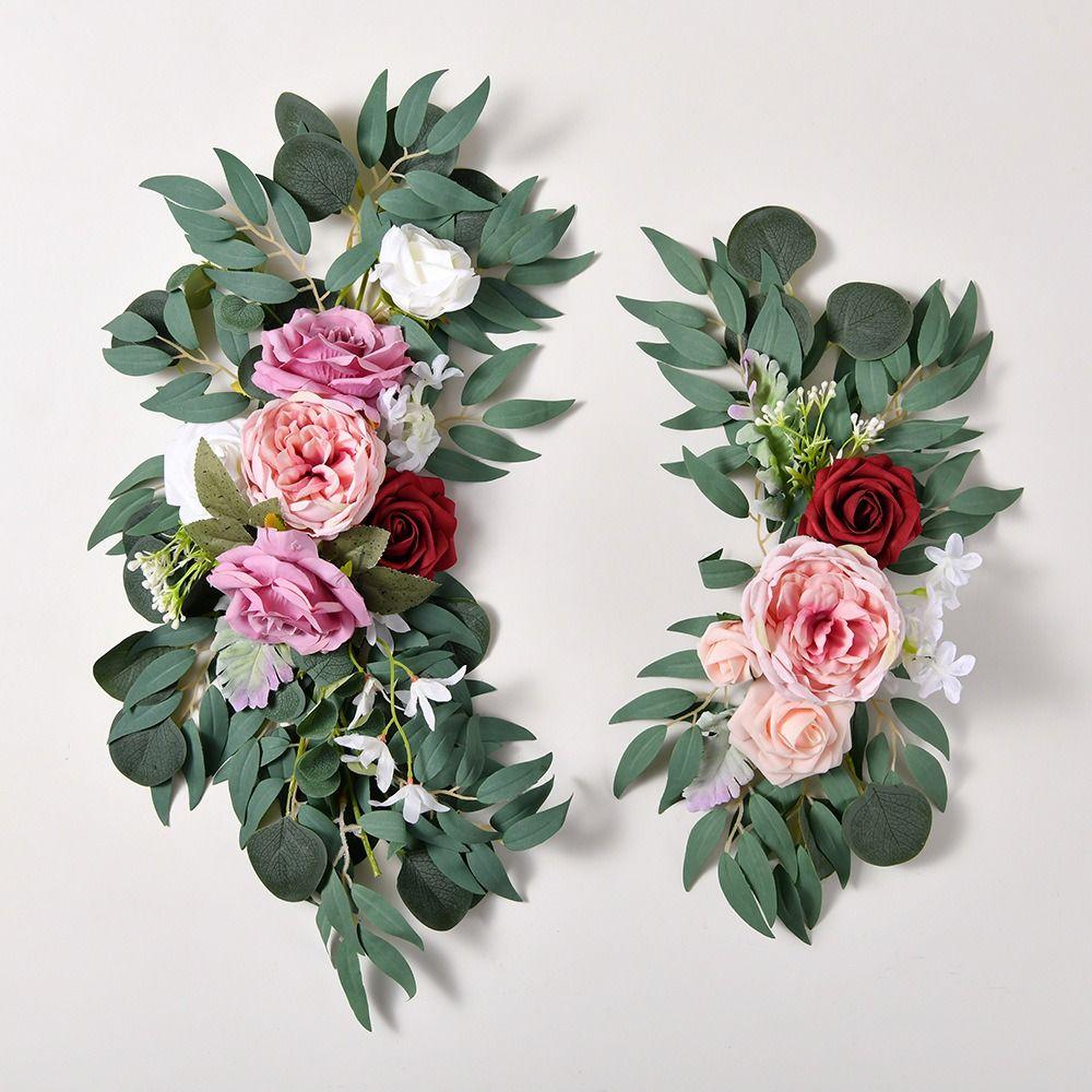 Wedding Decorations Fake Floral Rose Ceremony Flower Wreath Arch Flowers Kit  Wedding Party