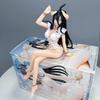 16Cm Overlord Albedo Anime Figure White Swimsuit Models Collection Ornaments Action Noodle Stopper Model Pvc Collectible Toy
