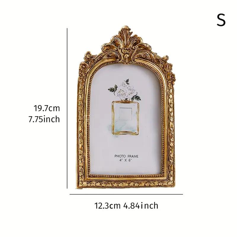 

Европейская Ретро Золотая Арочная Резная Рамка для Фотографий Элегантное Украшение Комнаты Золотая Настенная Рамка для Фотографий Настольное Украшение