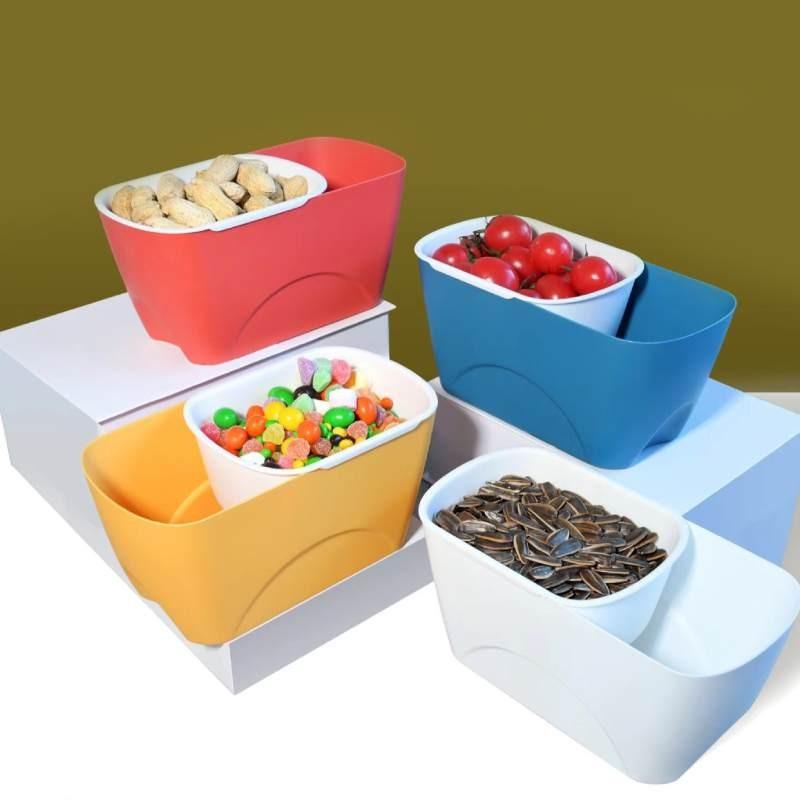 Household Lazy Snack Dispenser With Rounded Corners For Fruits And Confectionery Storage