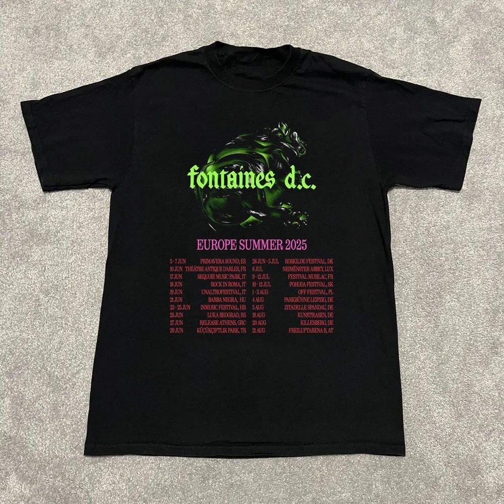 Fontaines D.C. Band Tour 2025 S to 5XL Unisex Cotton T-shirt LI1768 Unisex T-Shirt L