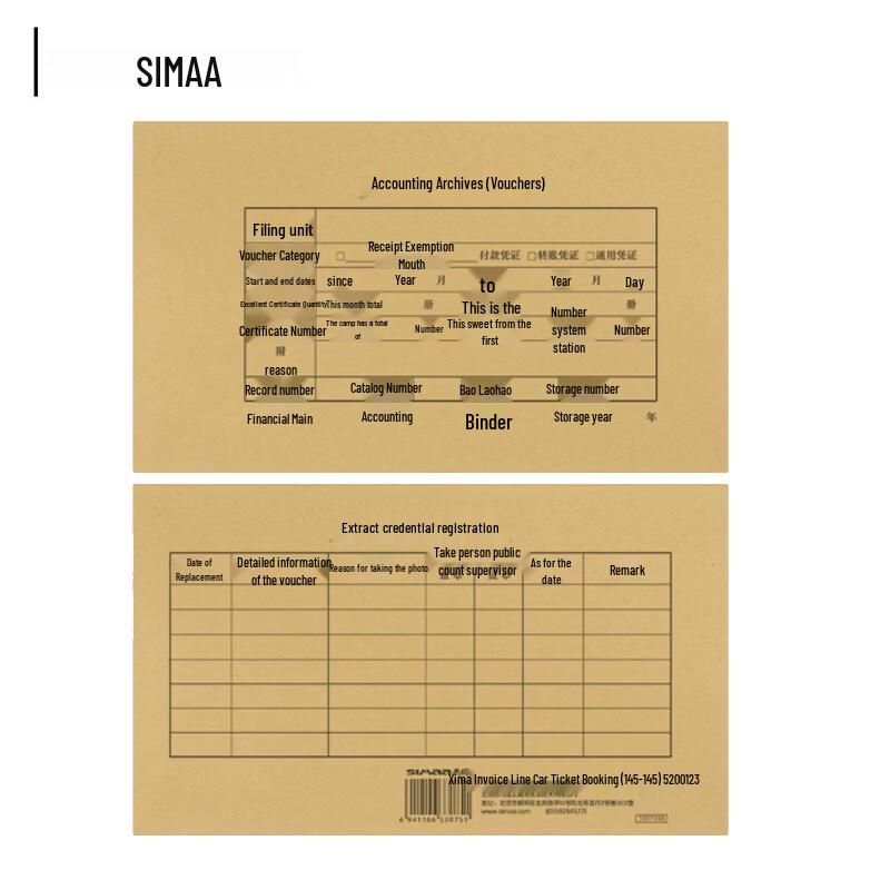 Xima Invoice Voucher Binding Covers
