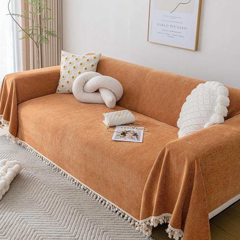Chenille Sofa Cover Towel Four Seasons Universal Waterproof Non-Slip Sofa Cover Anti-Scratching Cloth Cushion Dust Cover