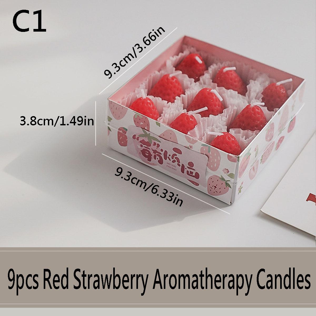 

Новая креативная ароматерапевтическая свеча с ароматом клубники, подарок ручной работы, ароматическая декорация, свеча ручной работы