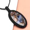 Macrame macrame Sodalite necklace Necklace Peruvian thread and stone woven