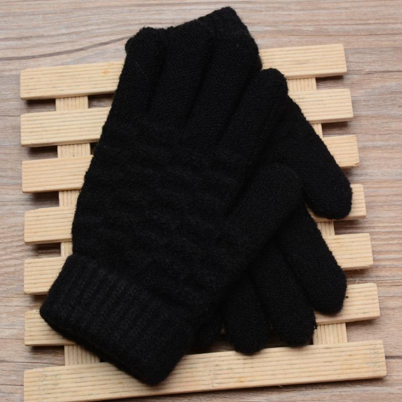 Touch Screen Gloves Women's Winter Knitted Fleece Jacquard Thickened Non-slip Warm Fashion Winter Gloves