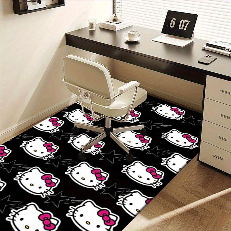 1pc Sanrio Hello Kitty Mermaid Printed Office Carpet Rectangle Rug Under The Table,Perfect Room Decor for Living Room, Bedroom, Kitchen, Non-slip Floo