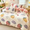 Winter Milk Fleece Bedding Four-piece Set Double-sided Fleece Thickened Sheets Quilt Cover Pillowcase