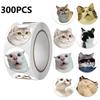 100-500PCS Funny Stickers Cat Cartoon Roll Stickers Animal Packaging Stickers Photocard decor Pack Lables