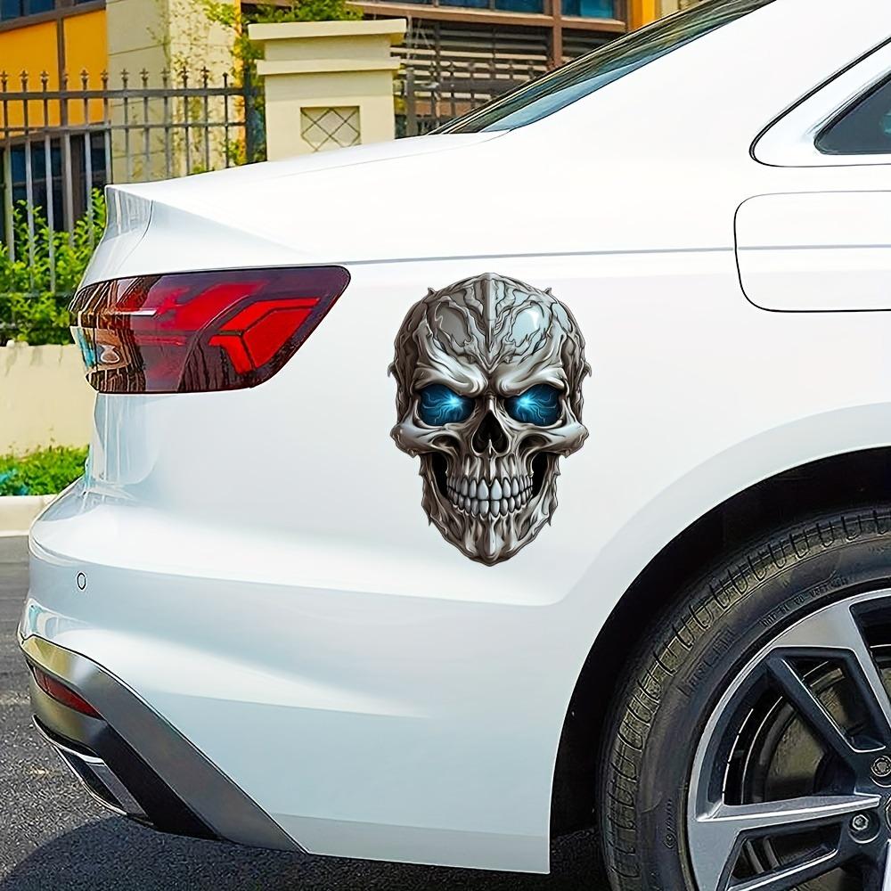 Horror Skull Head Car Stickers Motorcycle Decals Auto Window Bumper DIY Body Styling Motorbike Windshield Tank Decoration 1pc