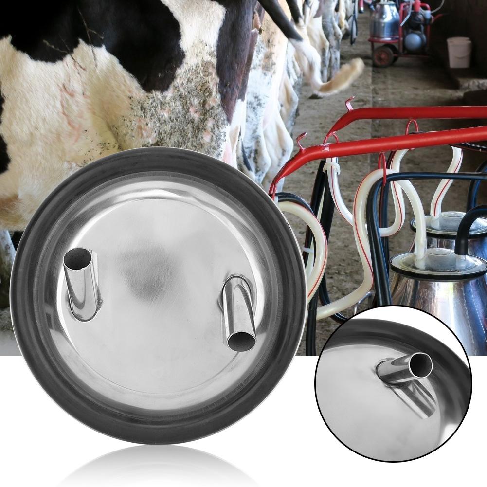 Stainless Steel Milk Bucket Lid And Gasket For Milking Machine Two Open Lid