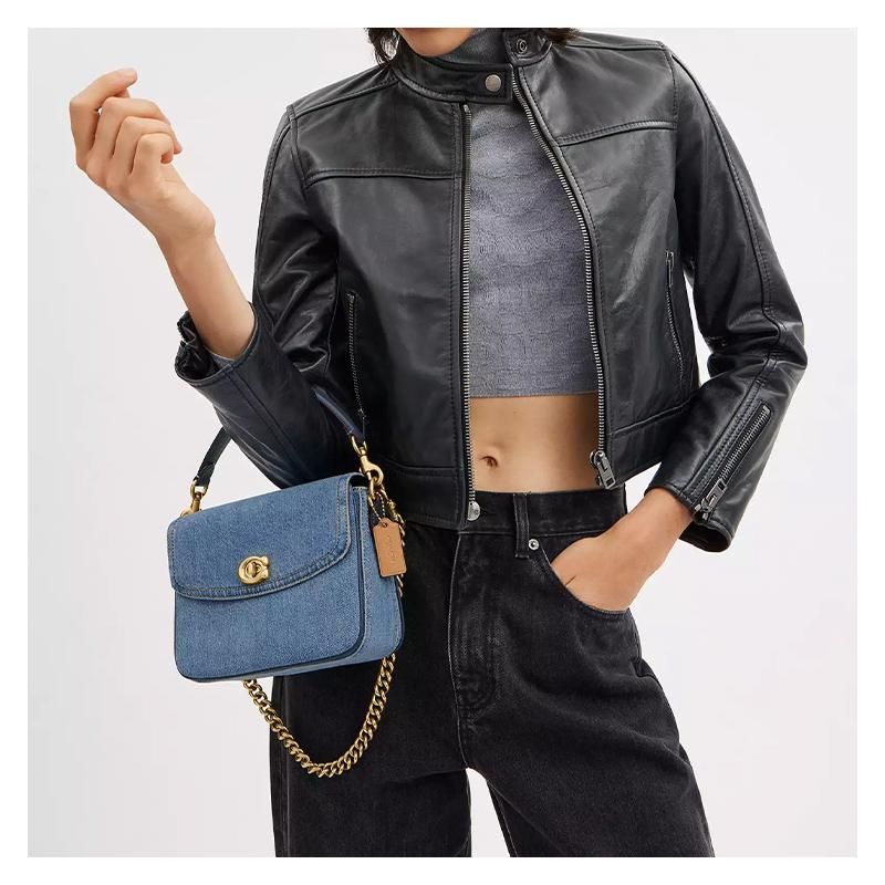 COACH Cassie 19 Turnlock Closure Denim Shoulder Crossbody Bag Small Women's Indigo