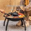 Huai Guo Ying 55cm Thickened Outdoor Fire Pit & BBQ Grill Set