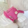 New Autumn Style Fleece Warm Pet Dog Clothes, Teddy Bichon Frise, Small Flying Sleeves, High Neck Base Layer Two-legged Jacket