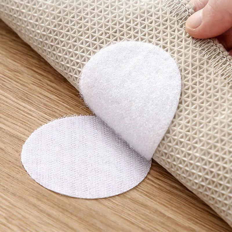 1pcs Strong Self Adhesive Fastener Nylon Hook Dots Stickers Round Square Tape Bed Sheet Sofa Mat Carpet Anti Slip Fixed Patch