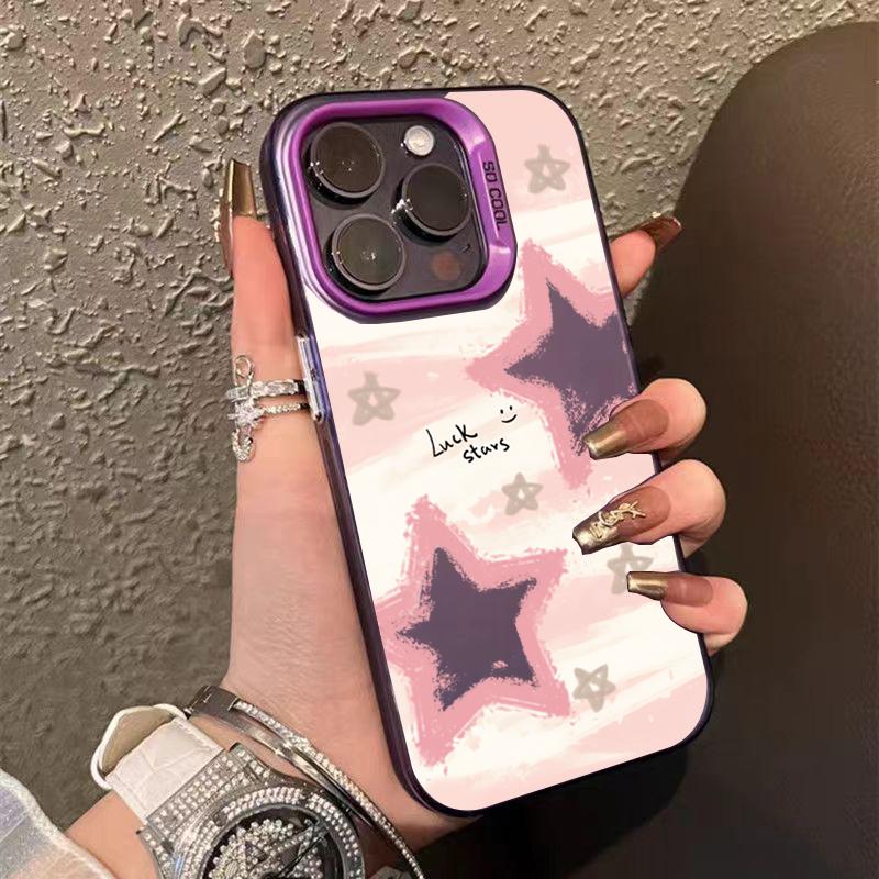 Five pointed star pattern Personalized phone case iphone16pro For iPhone 16 15 Pro Max 16E 14 13 12 11 XS X XR 7 8 Plus