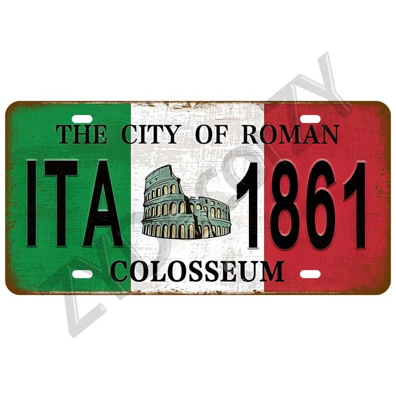 Plechový cedule s vlajkou země Francie Španělsko Německo SPZ Na zeď Domov Restaurace Řemesla Bar Dekorace Kovový cedule Mexiko USA