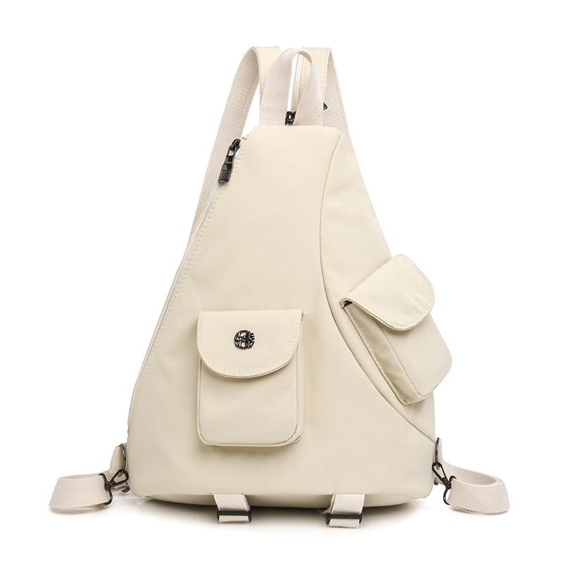 Ryggsekk Dame Multifunksjonell Veske Dobbeltformål Stor Kapasitet Brystveske Lett Pendler Crossbody-veske