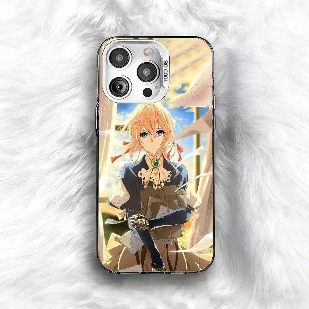 

V-Violet E-Evergarden Phone Case For iPhone 16 17 15 14 12 13 Pro Max Black Color Shockproof Cover iPhone14Pro