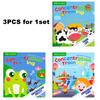 Matching Game Reusable Sticker Book Educational DIY Hand-on Puzzle Cartoon Animals Life Skill Learning Toddler Toys For Kids