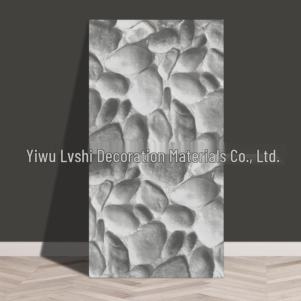 Pegatina de Pared Autoadhesiva 3D con Aspecto de Mármol Ladrillo Rojo Retro