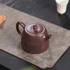 Handmade Yixing Zisha Purple Clay Teapot, Engraved and Painted Han Duo Pot for Gongfu Tea Brewing