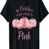 In October We Wear Pink Pumpkin Breast Cancer Halloween T-Shirt