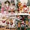Christmas Tree Hanging Decorations Santa Elk Bear Cloth Doll Pendants Christmas Party Atmosphere Decor Ornaments Favors Gifts