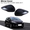 Pair Fits Ford Fiesta 2011-2017 Side Rear View Mirror Cover Trim Carbon Fiber