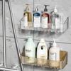 Punch-Free Wall-Mounted Bathroom Rack: Rust-Proof, Moisture-Resistant Storage for Toiletries