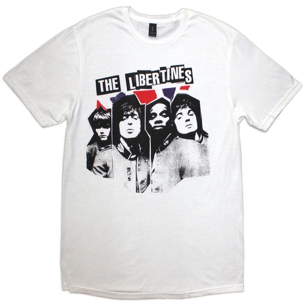 The Libertines Unisex T-Shirt: RIP Flag Xerox (White)