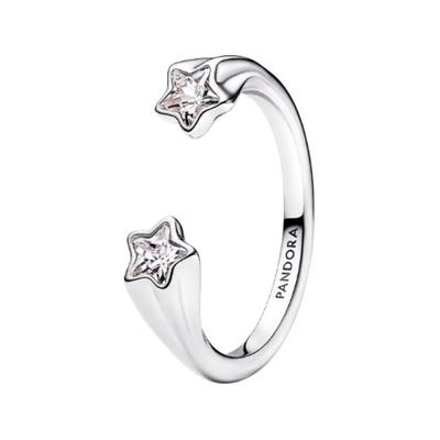 Open Star Decoration Design 925 Silver Ring Women Rings 193582CO1