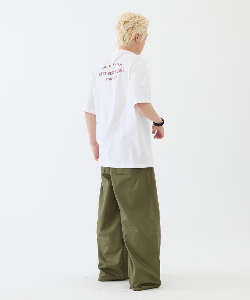 Iseuteuseobiseusyab Stamp Pocket Half T - White