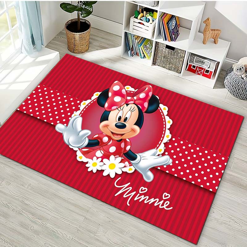 3D M-Minnie M-Mickey Mouse Bedrukte Vloerkleed Tapijt voor Woonkamer Slaapkamer Vloermat Decor Verassing Cadeau voor Jongens en Meisjes Potdemiel