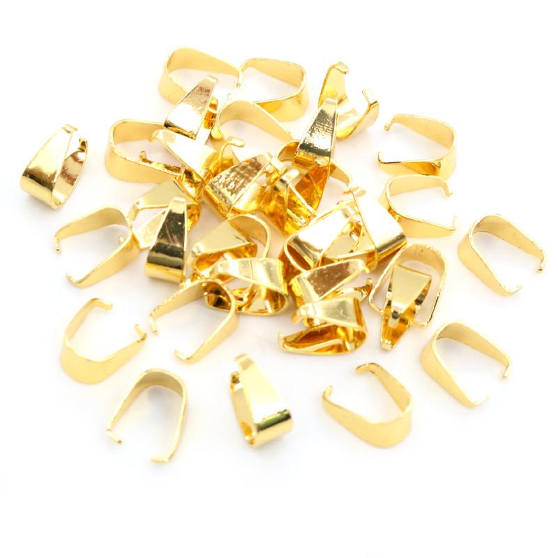 100 stuks Hanger Knoopsluitingen Haakjes Clips Roestvrij Staal Verguld Connector DIY Sieraden Maken Onderdelen