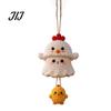 Hand Knitted Cartoon Animal Pendant Handmade Crochet Ghost Keychain, Cute Plush Charm for Bags Childlike Decorative Keys, Spooky Festive Ornament with