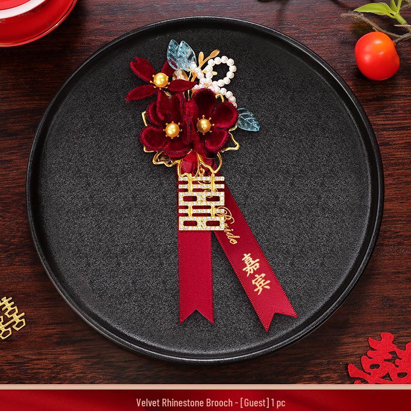 Роскошный набор свадебных бутоньерок для невесты, жениха и семьи - Полный набор свадебных аксессуаров No Specific Size