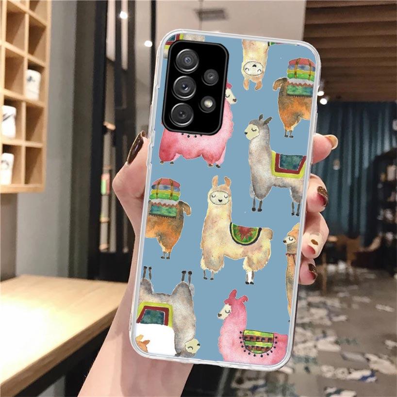Lama Llama Alpacas Soft Phone Case For Samsung Galaxy A16 A26 A36 A56 A15 A14 A13 A55 A54 A53 A35 A34 A33 A25 A24 A23 A05S A04S