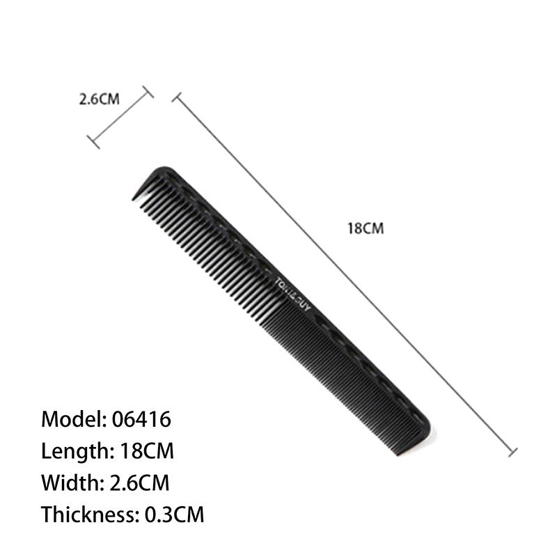 Black Professional Hair Cutting Comb Anti-Static Flat Head Cutter Comb Finetooth Haircut Brush Salon Tools Barber Hair Accessor