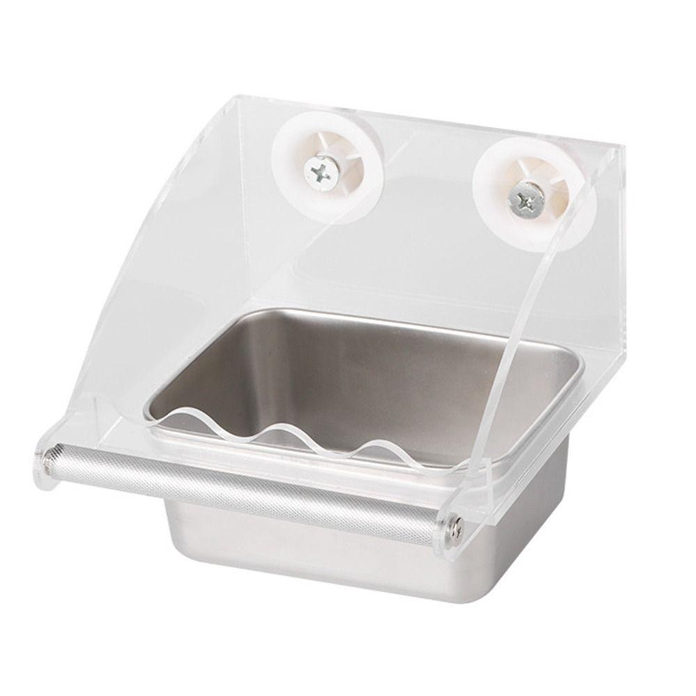 

Acrylic Hanging Feeding Station Spillproof Clear Feeding Bowl Bird Food Container Feeder Training Style 2