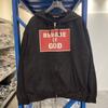 Mens Vintage Washed Cotton Hoodie With Zipper Front Embroidered Letter Print Loose Fit Streetwear