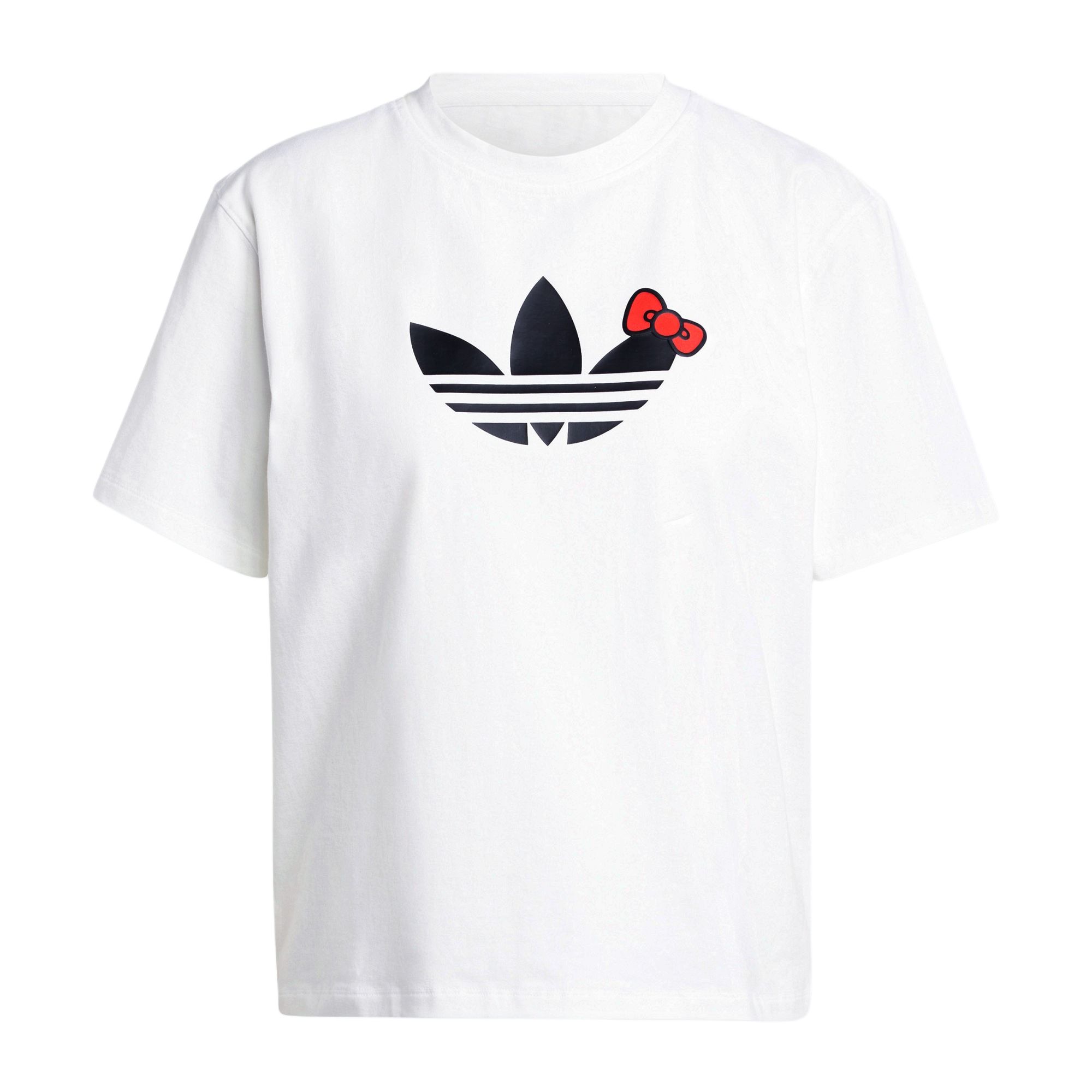 

Adidas x Hello Kitty Trefoil Casual Short Sleeve T-Shirt Women White Black IX7880 XS