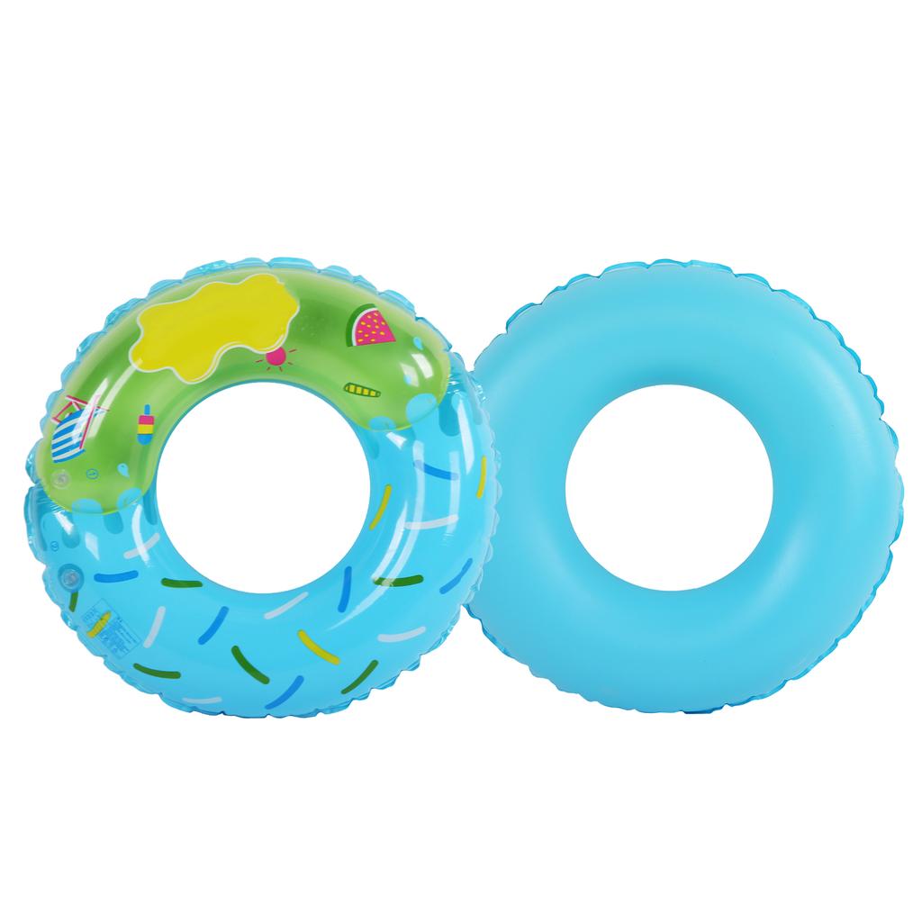 90cm Kids Swimming Circle Rings Thicken PVC Inflatable Pool Float Tube Ring for Boys Girls