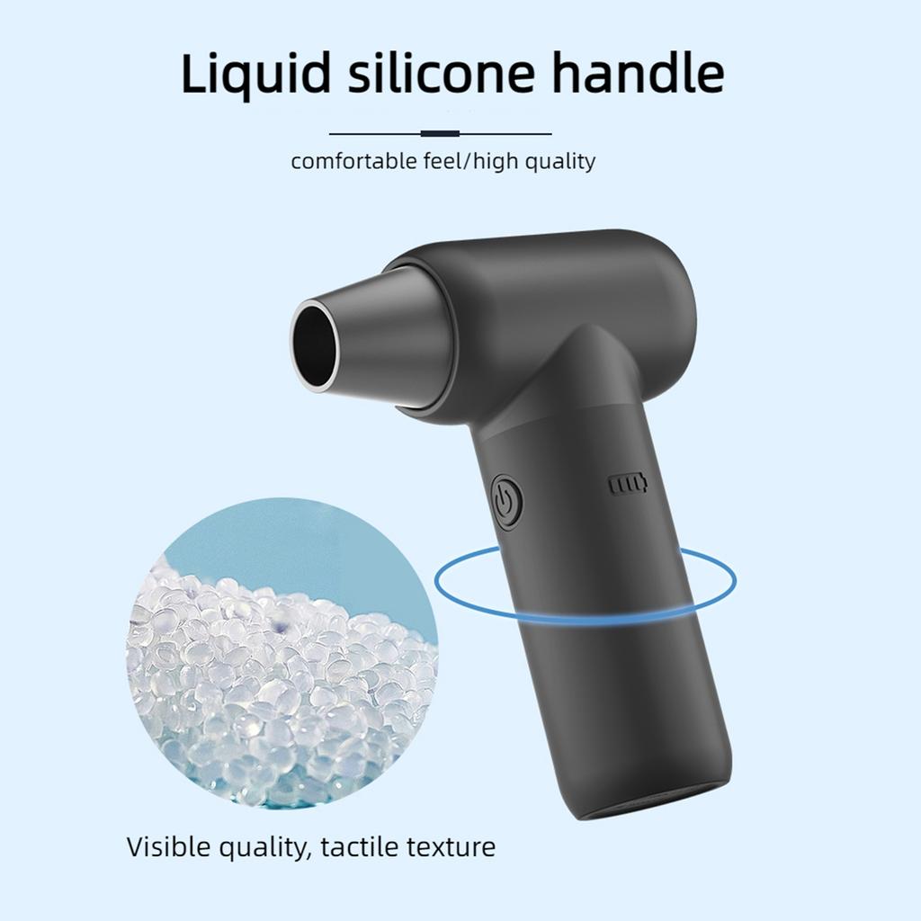 Cordless Compressed Air Duster Mini Air Blower Duster 110000RPM Air Duster Blower with 3 Nozzles 3