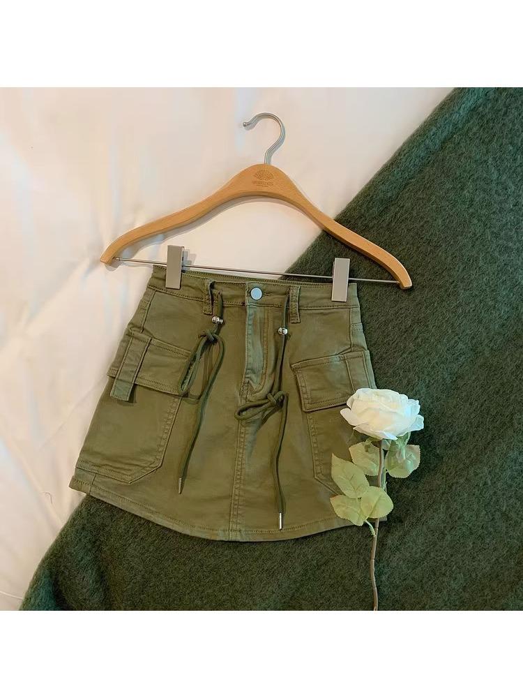 Spicy Girl High-Waisted Denim Mini Skirt - Autumn 2025 Korean Retro Style