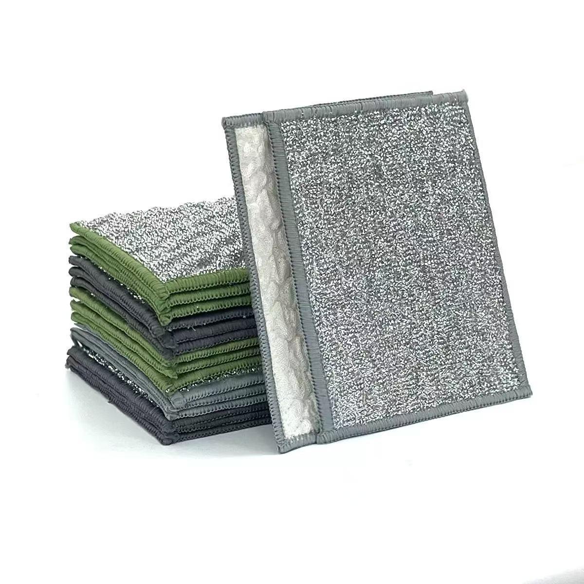 

Silver Thread Double-Layer Absorbent Cotton Dishcloth & Cleaning Rag 12*16cm