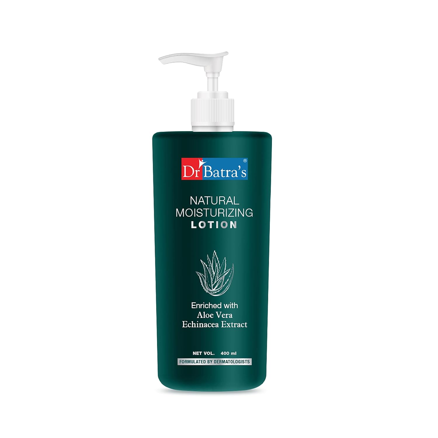 

Dr Batra s Moisturized Lotion 400ml Pack of 1, Aloe Vera & Echinacea, Hydrating Daily Skin Care for Smooth Soft Skin